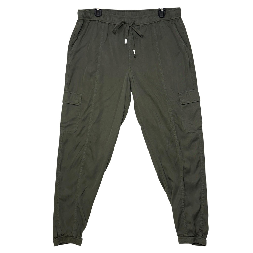 Mossimo L Cargo Lyocell Jogger Pants Olive Green Utility Gorpcore Safari Summer